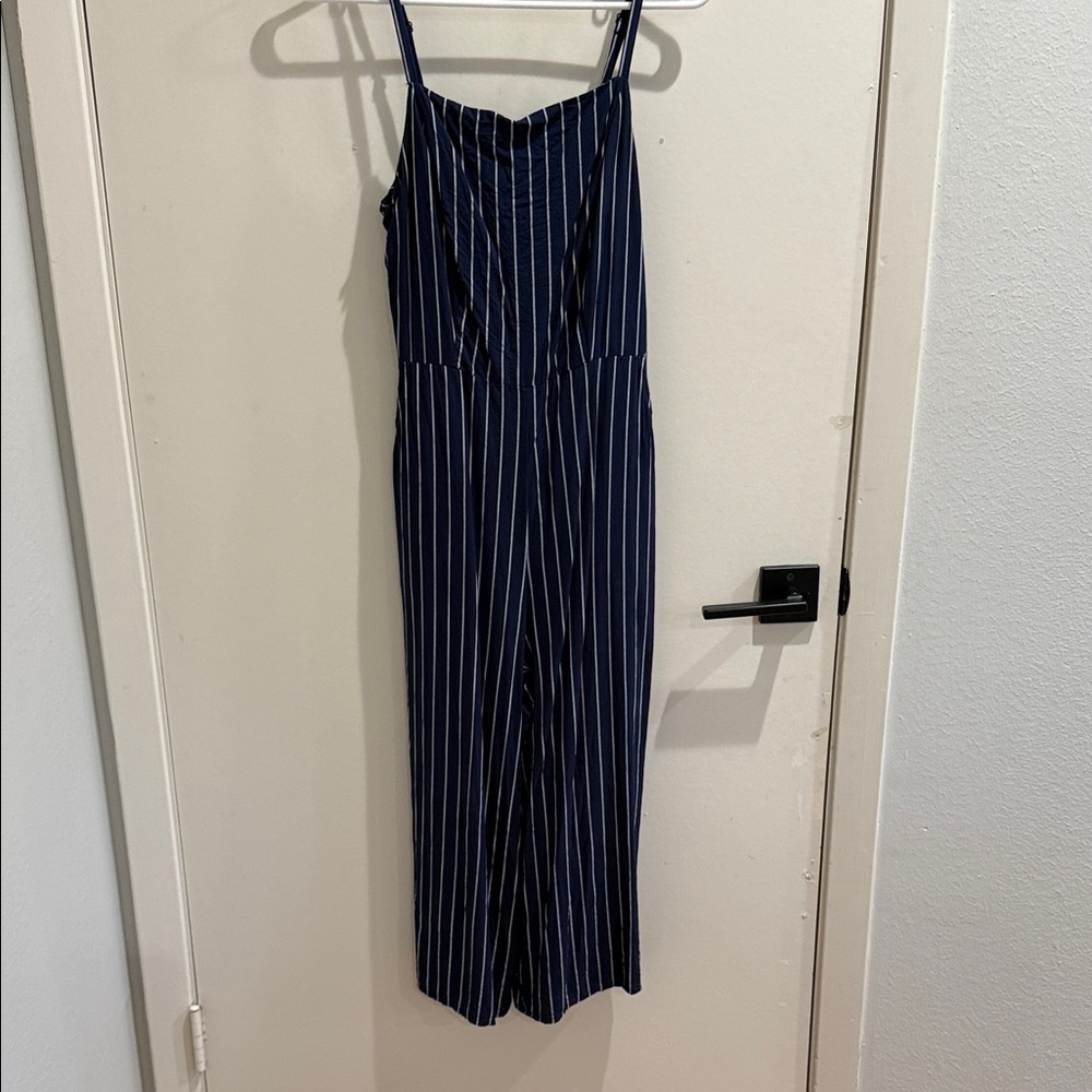 Old Navy Dark Blue Jumpsuit with White Stripes